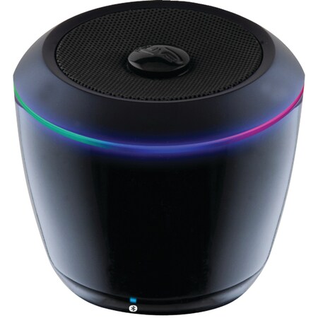 Ilive Blue Portable Bluetooth Speaker with Color-Changing LED Glow Ring ISB14B